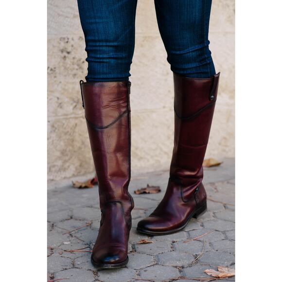 frye melissa tab tall leather boot